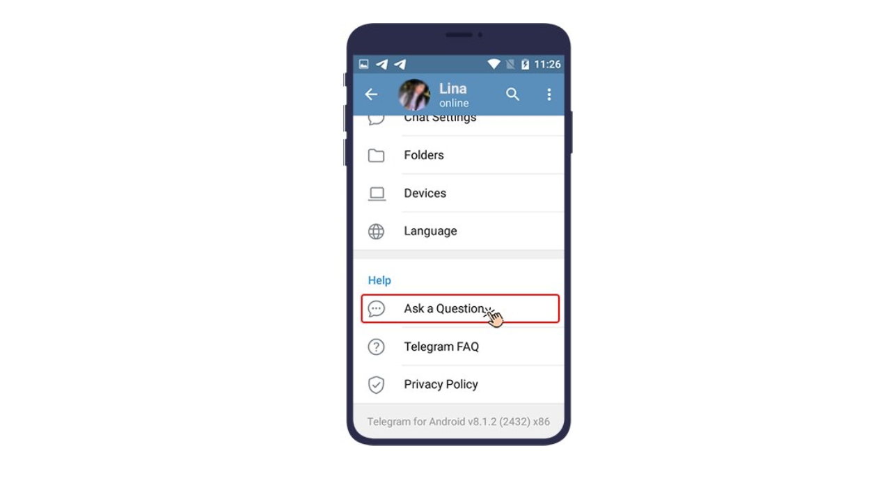 رفع ریپورت تلگرام از طریق چت با پشتیبانی تلگرام