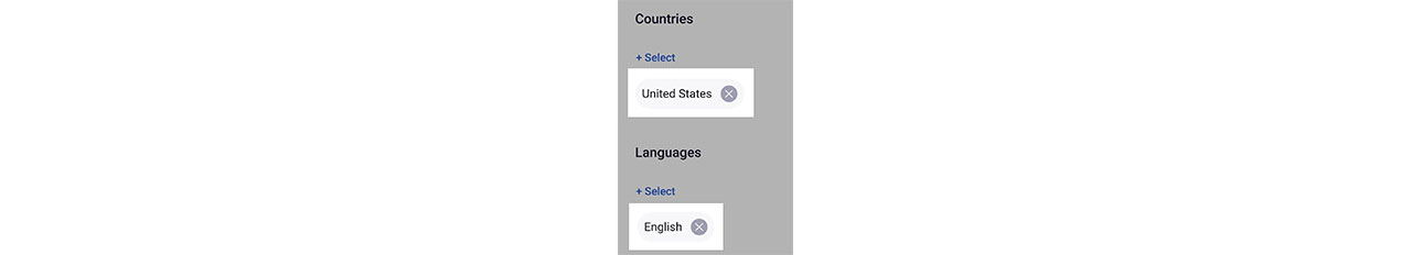 انتخاب کشور و زبان برای جستجوی برندمنشن‌های لینک‌نشده